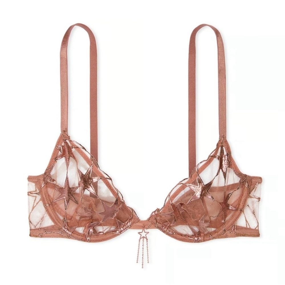 Victoria's Secret Metallic Stars Bra 38C